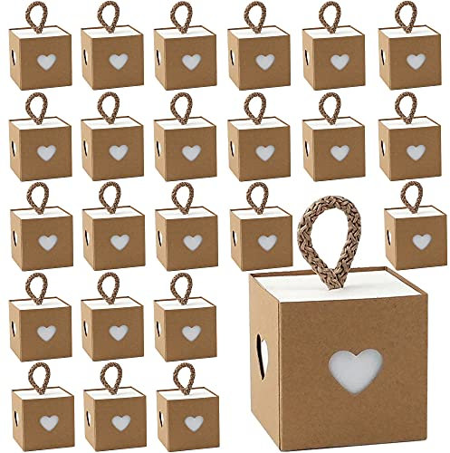 Aieraczy Geschenkbox Klein, 30 Stück Gastgeschenke Hochzeit, Pralinenschachtel Leer, Kleine Schachteln, Mini Geschenkschachtel für Geburtstag, Taufe, Babyparty, Weihnachten