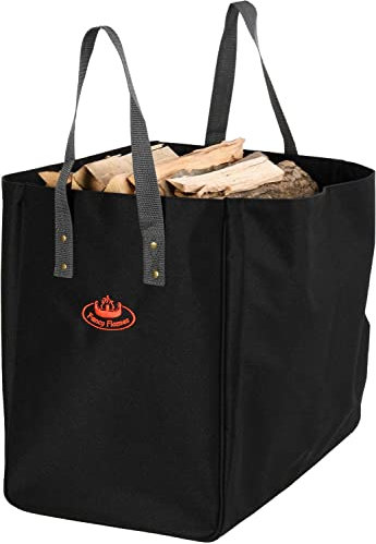 Leña de leña para chimenea, soporte de fuego, cesta de almacenamiento para tienda