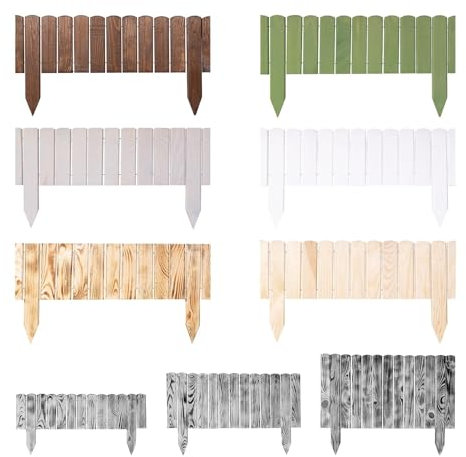 BooGardi Bordure enroulable en bois - 6 couleurs - Hauteur 20/30/40 cm - Brûlé 20 cm x 200 cm - Bordure de parterre flexible - Clôture pour parterre de fleurs