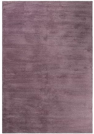 Wecon Home Kuschelig weicher Esprit Hochflor Teppich, bestens geeignet fürs Wohnzimmer, Schlafzimmer und Kinderzimmer LOFT(130 x 190 cm, lila Flieder)