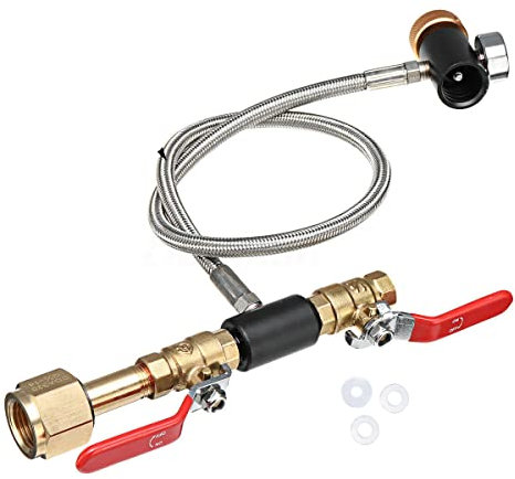 CTRLZS G1/2 CO2 Cylinder Refill Adapter Hose, CO2 Refill Station Connector Kit for Filling Soda Maker for Tank