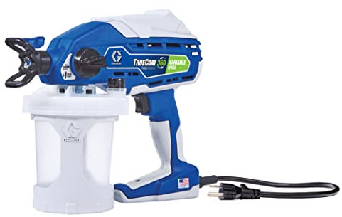 GRACO Magnum 26D686 TrueCoat 360 Variable Speed, Handheld Corded Airless Paint Sprayer, UK unit (220-240V, 50 Hz), household purposes, small decorative projects (max. pressure 138 bar), Blue