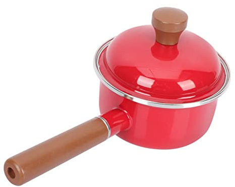 Yardenfun Emaille Milchtopf Mit Deckel Roter Kochtopf Für Babybrei Vielseitig Einsetzbar Geeignet Für Induktionsherde Gasherde Und Mehr Hitzebeständig Und Einfach Zu Reinigen