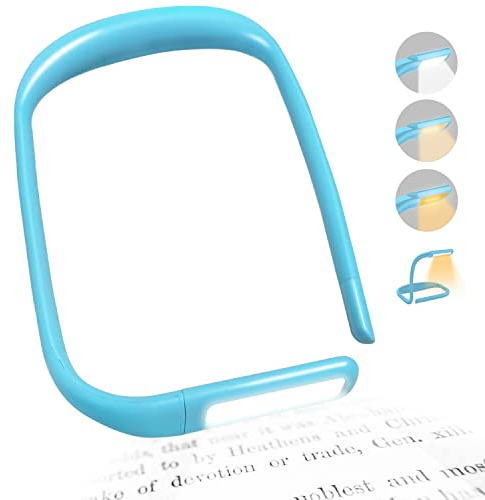 LED Neck Book Light, Adjustable Brightness, 3 Color Modes for Reading Light, Portable Bendable Arm Lamp for Bed, Repair, Camping, Night Running, Walking, Knitting (1PCS)