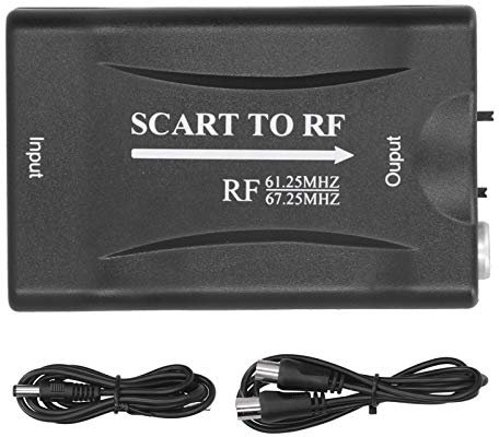 Dioche Adaptador Scart a RF RF Modulador Abs Scart para Adaptador de Vídeo RF para RF 67,25 MHz 61,25 MHz Convertidor de Salida para TV Box