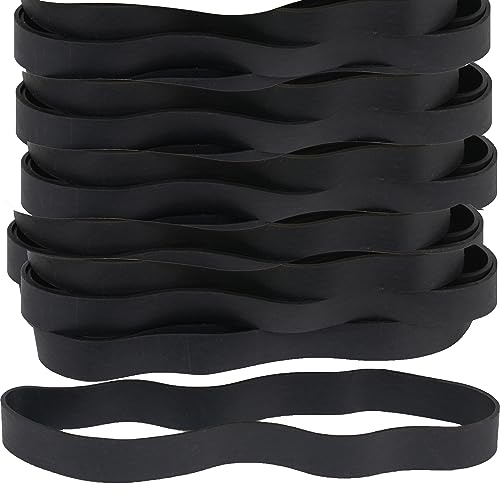 AMUU Rubber Bands Thick Size #107 Wide Rubber Bands 30 Pack Black Big Elastics Bands large Long for Office Supply File Folders Box Books gifts Notebook(7 x 5/8)