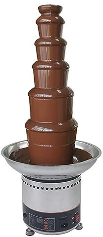 GIZMIT Commercial Chocolate Fountain, 4/5/6/7 Tier Electric Hot Chocolate Fondue Fountain Machine, Stainless Steel Chocolate Fountain Fondue Set for Party, Wedding, Sweet Treats, Fruits, Nuts,6Tier
