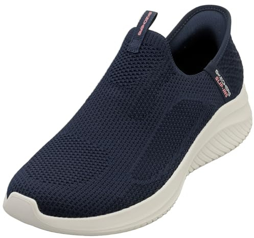 Skechers Dam Ultra Flex 3.0 Easy WinSneaker, Marinblå stickad trim, 38 EU