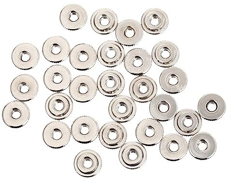 Runde Gerändelte Rändelmuttern 30 Stück aus Kohlenstoffstahl Silber