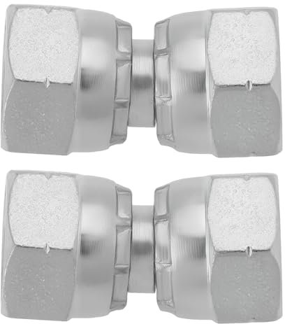 SG Store 2 UNIDS Hidráulico Hembra A Hembra Adaptador de Acoplamiento Giratorio Igual Conector Adaptadores Giratorios BSP de Acero Al Carbono 1/4 Pulgada BSP A 1/4 Pulgada BSP 11.9mm ID