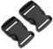 Pack de 2 Hebillas de Plástico de 38mm, Cierres de Clip de Liberación Lateral para Mochilas, Bolsos y Manualidades, Hebilla de Repuesto Duradera y Resistente - Negro