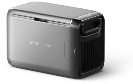 EF ECOFLOW Frigorifero congelatore portatile a doppia zona da 45 l, raffreddamento off-grid 39H, alimentazione CA/solare/auto, per campeggio, lunghi viaggi su strada, pesca, attività all'aperto, vita