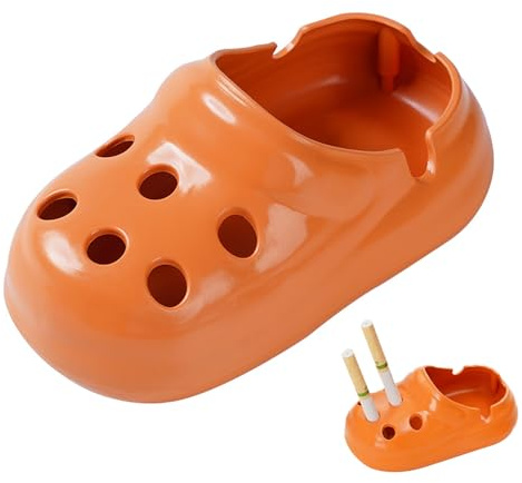 THXFUNAREA Aschenbecher Lustige Crocs-Form Aschenbecher, Raw Home Office