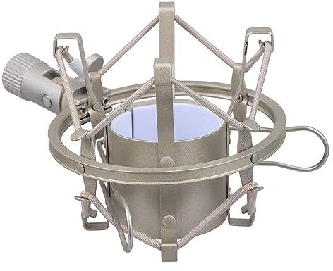CONGARTENO Mikrofonhalterung aus Metall Stoßdämpfender Mikrofonständer mit Vibrationshalter für Kondensatormikrofone Drehbarer Kompatibel mit Mikrofonarmen für Musiker und Podcaster
