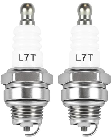 2 Pcs Spark Plug Replacement for NGK BPMR7A L7T Champion CJ8 RCJ6Y RCJ7Y, Solid Terminal Replacement Fits for Stihl & Husqvarna Lawnmower Chainsaw Engine Trimmer Blower Multiple Cross Reference Models