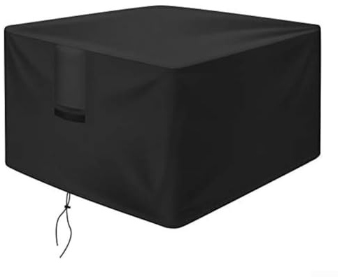 Housse de protection pour foyer d'extérieur en polyester imperméable et coupe-vent - Protection complète contre la poussière, les débris, la pluie, la neige et les rayons UV nocifs (100 x 56 x 64 cm)