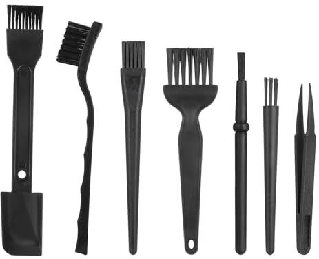 Ymapinc Set di 7 pennelli ESD antistatici per tastiera, 8 modalità di pulizia, pennelli in nylon per tastiere, schede madri, fotocamere e altri dispositivi elettronici di precisione