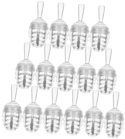 Gogogmee Tubes de Gloss à Lèvres Contenant Cosmétique Réutilisable en Plastique Forme Pot Miel Rechargeables Lot de 15 pour Usage Quotidien ou Échantillons Commerciaux
