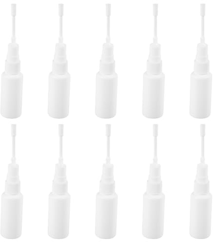 VINTORKY Botella Pulverizadora Nasal 30 Ml Set de 10 Unidades Boquilla Larga Giratoria Ajustable Pulverizador de Niebla para Limpieza Nasal y Cuidado Familiar Envase Rellenable