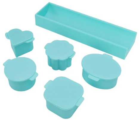 Fdit Molde para Cake Pops de 5 Formas, Cortador de Plástico con Bandeja para Postre
