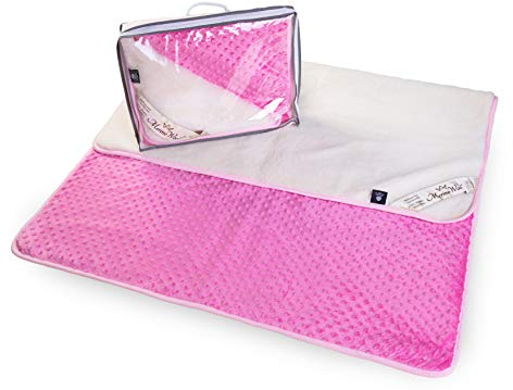 Cálido & Natural ! Cachemira Niño MINICUNA Manta, bebé Edredón Merina Cuna Manta, Muy Suave y Confortable ! (75_x_100_cm, Pink)