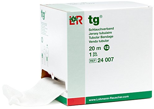 Lohmann&Rauscher 73460 Tg Tubular Bandage for Lymphedema Compression Bandaging, 67% Cotton, 33% Viscose, Size 12, 20 m Roll