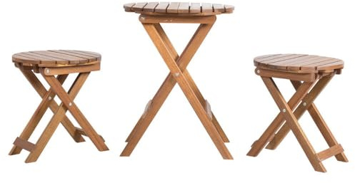 Kölle Hocker 'Moon' klappbar, Ø ca. 35 cm, aus FSC®-Akazienholz