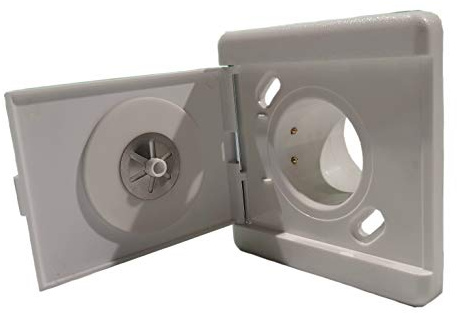 Prise aspiration centralisée couvercle carre 9x9cm blanc