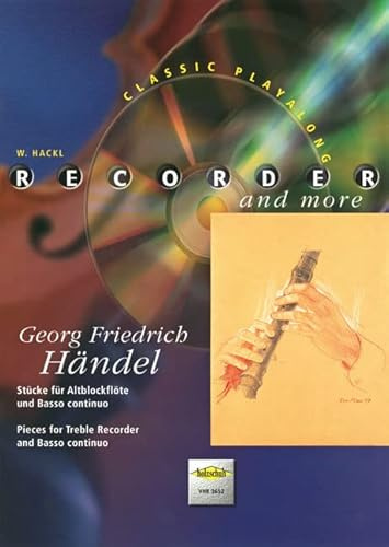 Georg Friedrich Händel-Stücke für Altblockflöte und Basso continuo-Alto Recorder and Piano-BOOK+CD