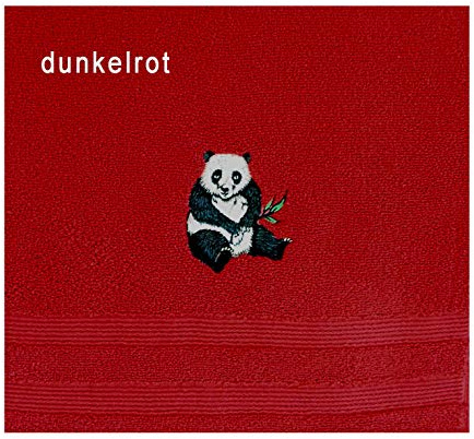 Besticktes Gästehandtuch Kinderhandtuch mit Panda und Name | Handtuch in mehreren Farben mit verschiedenen Stickmotiven