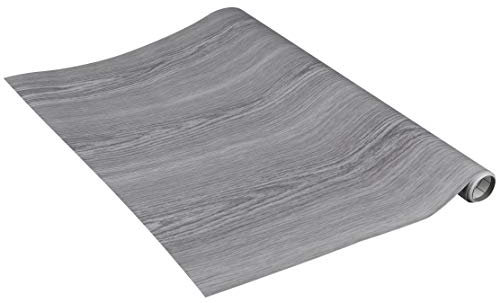 Venilia Pellicola adesiva, Grigio rovere aspetto legno marrone, 45cm x 1,5m, Spessore 95μ, Pellicola autoadesiva per mobili o cucina, carta da parati, PVC senza ftalati, Prodotto in UE