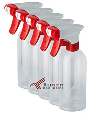 ÄUGEN GmbH | 5Stk a 500ml Sprühflaschen | weiß-roter Sprühkopf | Power Trigger | leer | Spray Bottle