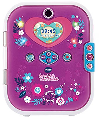 VTech Purple Secret Safe Diary Light Show, Interactive Girls Diary, Secret Diary for Girls with Face Recognition, Photos & More, Gifts for Girls with Games, Ages 6, 7, 8+ Year Olds, English Version