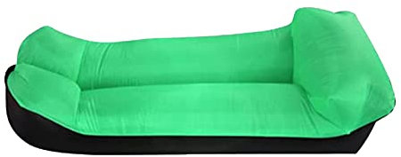 KAISUN Aufblasbares Sofa, Wasserdichter Luft Sitzsack Luft Couch, Tragbares Aufblasbares Liege für Outdoor-Reisen und Strand (Grün)