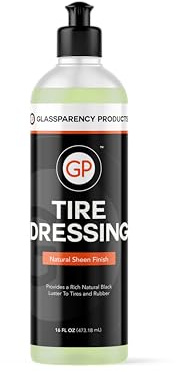 GlassParency Tire Dressing (16 oz.) | No Sling, Non-Greasy Tire Shine Spray | Rich Satin Coating for Rubber, Plastic, Vinyl