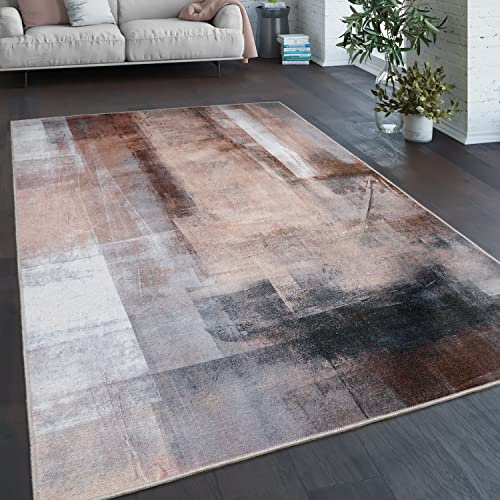 Paco Home Waschbarer Teppich Wohnzimmer Schlafzimmer Vintage Muster Flachgewebe Modern Abstrakt Farbverlauf, Grösse:240x340 cm, Farbe:Bunt 3