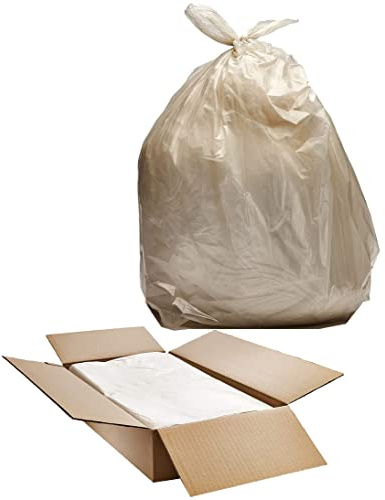 Clear Refuse Sacks Medium Duty Refuse Sacks Large Clear Bin Bags Leak Resistant Rubbish Bin Liners 18x29x39'' 120 Gauge Perfect For Industrial Use Office Genatorial Supplies HTUK (Pack Of 200)
