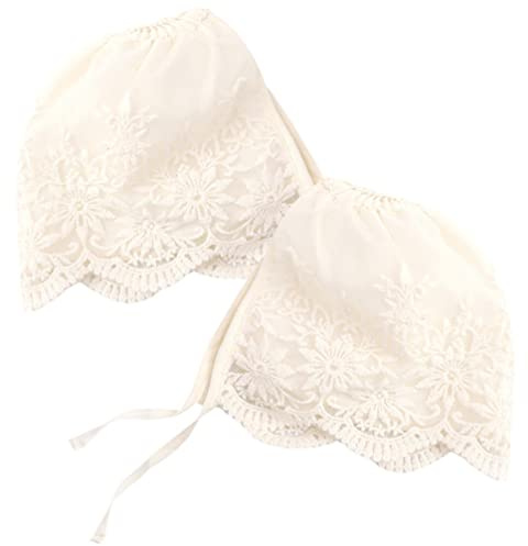 Artibetter 2 Stück Baby Mädchen Spitzenhaube Öse Spitze Mütze Mütze Kleinkinder Beanie Atmungsaktive Sonnenschutzmütze Sommer Babymütze Prinzessin Rüschen Musselin Futter Kappe Für Den