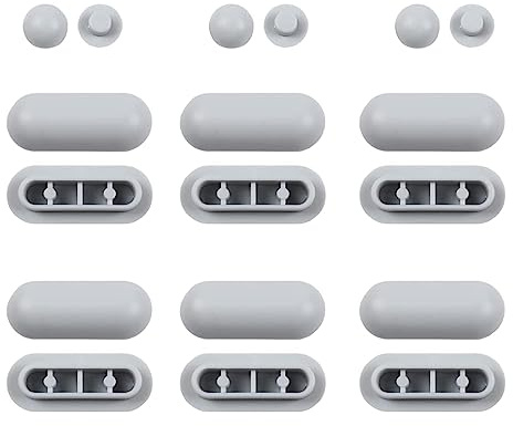 Amortisseur Universel WC,18 PCS Tampons pour abattant de WC,Tampon Universel pour Siège de Toilette Kit D'amortisseurs,Abattant WC Tampon de Remplacement de Toilette Pour la maison,le bureau etg