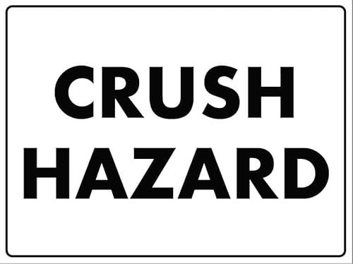 Quetschgefahr Warnschild Eisenmalerei Beschilderung Metall Schilder Für Innen Draußen 20X30cm