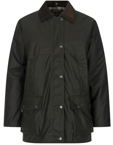 Walker and Hawkes - Ladies Wax Padded Kirkstall Jacket - Olive - US 8 (UK 12)