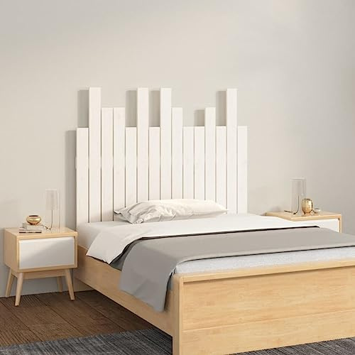 CKioict Betthaupt Wandkissen Bett Bettkopfteil Schlafzimmer Wand-Kopfteil WeiÃŸ 95,5x3x80 cm Massivholz KieferGeeignet für Schlafzimmer, Gästezimmer, Schlafsaal