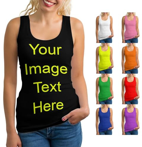 LIHAKAB Canotta Sportiva da Donna Personalizzata - Canottiera per Yoga, Corsa e Palestra, Camicia Senza Maniche