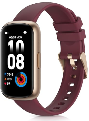 TIFOZEN Fitness Tracker with 24/7 Heart Rate, Sleep Tracker, 3ATM Waterproof Fitness Watch/Activity Tracker/Pedometer, Smart Watch for Women with Calorie/Step Counter for Android & iOS, Wine Red