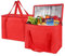 2 Stücke Faltbare Kühltasche Einkaufstasche klein 5L/7L mitkühlfach Thermo für Büro Arbeit Outdoor Reisen Ideal als Isoliertasche, Einkaufskorb, Picknicktasche(Rot)