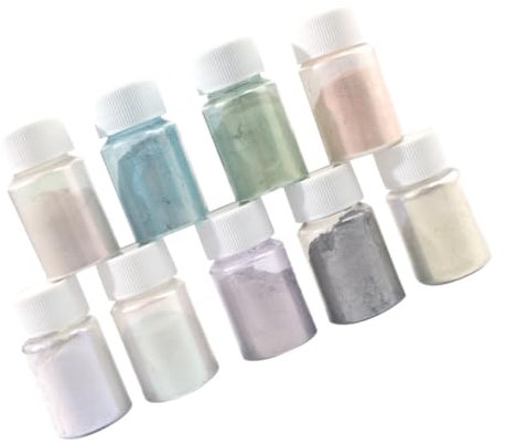 Operitacx Sicheres Glimmerpigment-set in Kosmetikqualität 9 Farben Einfach Zu Verwenden für Die Herstellung Von Seife und Bastelarbeiten