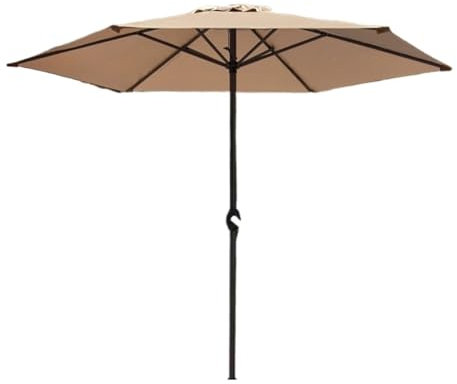 AMYSTY Sonnenschirm Marktschirm Gartenschirm Terrassenschirm Überdachung Regenschirm Outdoor-Schirme Für Markttisch Ohne Sockel Terrassenschirm Sonnenschirme im Freien(Khaki)