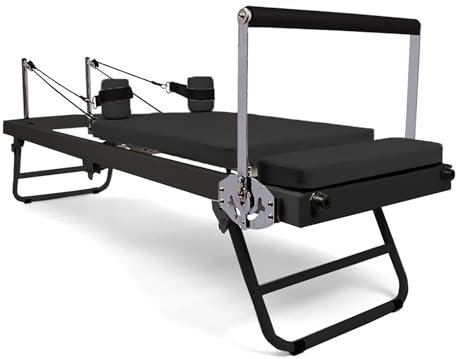 Pilates Reformer Maschine für Training zu Hause und im Fitnessstudio – Faltbare Pilates-Ausrüstung, geeignet für Anfänger und Fortgeschrittene, 200 kg Kapazität
