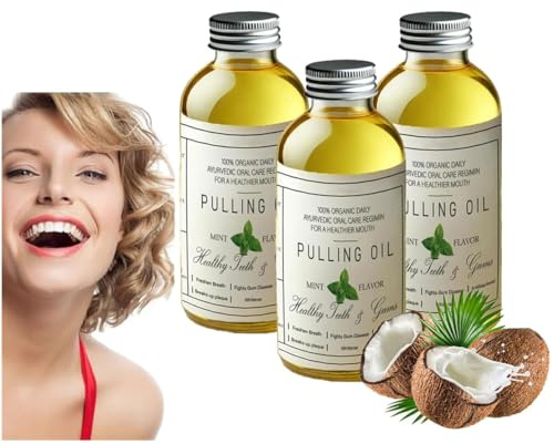 Pure Organic Coconut Oil Pulling 4 oz Mint Flavor,All-Natural Pulling Oil, Organic Coconut Oil Pulling Oil,Cocofresha Pulling Oil for Teeth and Gums, Gentle and Effective Oral Care (3)