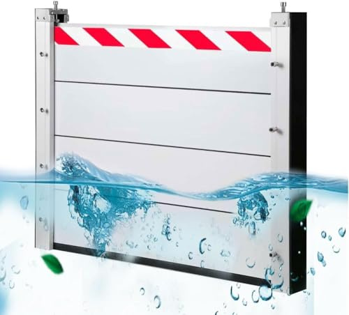QiuShuiDr Flood Protection Barrier Water, 40 60cm High Reflective Reusable Flood Screen for Door Threshold/Porch/Outdoor Entrance, Cellar Window Flood Protection Barrier Removal (60 * 40cm)
